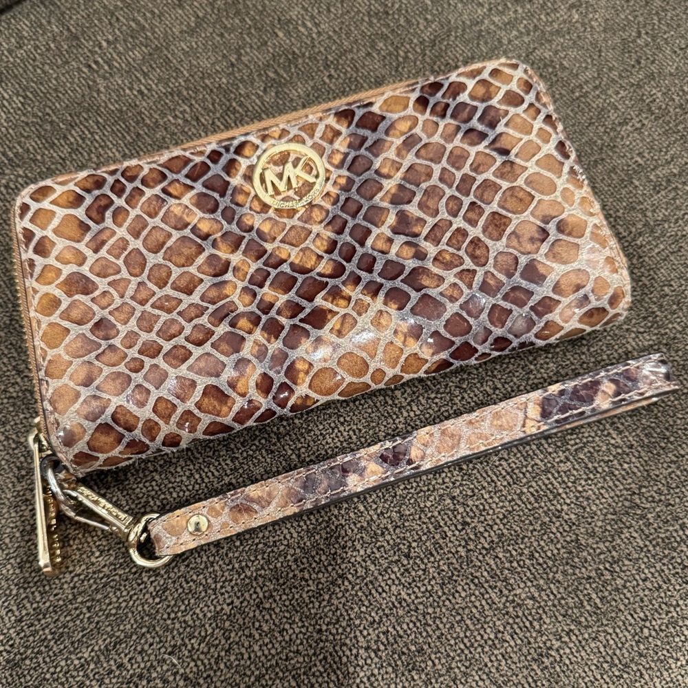 Michael Kors Animal Print Wristlet